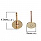 1 Paire Boucles d'oreille puce ronde plateau 6 mm Plaqu&eacute; OR 14K N&deg;01