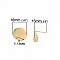 1 Paire Boucles d'oreille puces ronde plateau 16 mm Plaqu&eacute; OR N&deg;02