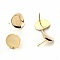 1 Paire Boucles d'oreille puces ronde plateau 16 mm Plaqu&eacute; OR N&deg;02