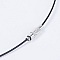 1 collier tour de cou fil c&acirc;bl&eacute; rigide noir fermoir &agrave; visser N&deg;01