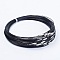 1 collier tour de cou fil c&acirc;bl&eacute; rigide noir fermoir &agrave; visser N&deg;01
