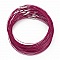 1 collier tour de cou fil c&acirc;bl&eacute; rigide violet rouge fermoir &agrave; visser N&deg;01