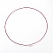 1 collier tour de cou fil c&acirc;bl&eacute; rigide violet rouge fermoir &agrave; visser N&deg;01