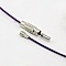 1 collier tour de cou fil c&acirc;bl&eacute; rigide violet fermoir &agrave; visser N&deg;01