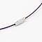 1 collier tour de cou fil c&acirc;bl&eacute; rigide violet fermoir &agrave; visser N&deg;01