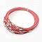 1 collier tour de cou fil c&acirc;bl&eacute; rigide rose fermoir &agrave; visser N&deg;01