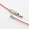 1 collier tour de cou fil c&acirc;bl&eacute; rigide rose fermoir &agrave; visser N&deg;01