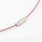 1 collier tour de cou fil c&acirc;bl&eacute; rigide rose fermoir &agrave; visser N&deg;01
