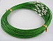 1 collier tour de cou fil c&acirc;bl&eacute; rigide vert de mer fermoir &agrave; visser N&deg;01