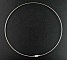1 collier tour de cou fil c&acirc;bl&eacute; rigide gris fermoir &agrave; visser N&deg;01