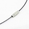 1 collier tour de cou fil c&acirc;bl&eacute; rigide gris ardoise fermoir &agrave; visser N&deg;01