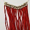 1 collier tour de cou su&eacute;dine rouge 51 cm fermoir mousqueton