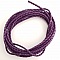 1 m&egrave;tre Cordon rond simili cuir tress&eacute; Violet 3 mm
