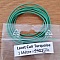 1 m&egrave;tre Cordon rond cuir lisse Turquoise 1 mm
