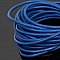 1 m&egrave;tre Cordon rond cuir lisse Bleu 3 mm