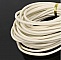 1 m&egrave;tre Cordon rond cuir lisse Ivoire 3 mm