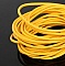 1 m&egrave;tre Cordon rond cuir lisse Jaune 3 mm
