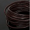 1 m&egrave;tre Cordon rond cuir lisse Marron Fonc&eacute; 3 mm