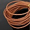 1 m&egrave;tre Cordon rond cuir lisse Naturel 3 mm
