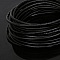 1 m&egrave;tre Cordon rond cuir lisse Noir 3 mm