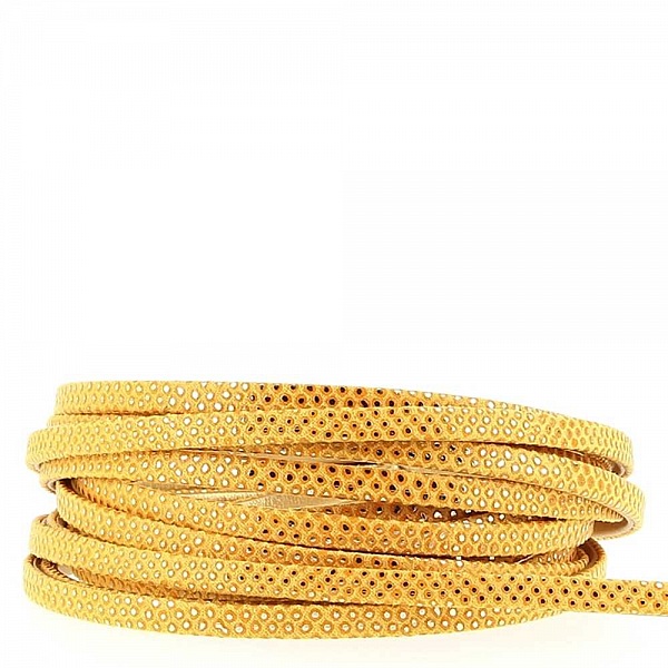 1 m&egrave;tre Lani&egrave;re l&eacute;zard Jaune/Or 05 mm