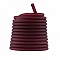 1 m&egrave;tre cordon Pvc Creux 5 mm Bordeaux