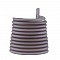 1 m&egrave;tre cordon Pvc Creux 5 mm Gris Fum&eacute;