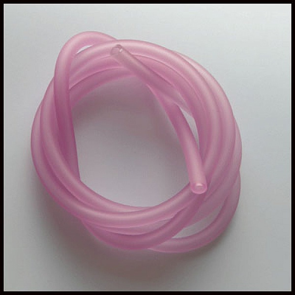 1 m&egrave;tre cordon Pvc Creux 5 mm Violet Ros&eacute;
