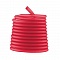 Cordon PVC creux rouge clair de 6,5 mm enroulé.