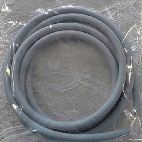 1 m&egrave;tre cordon Pvc Creux 4 mm Gris Fonc&eacute; Pastel