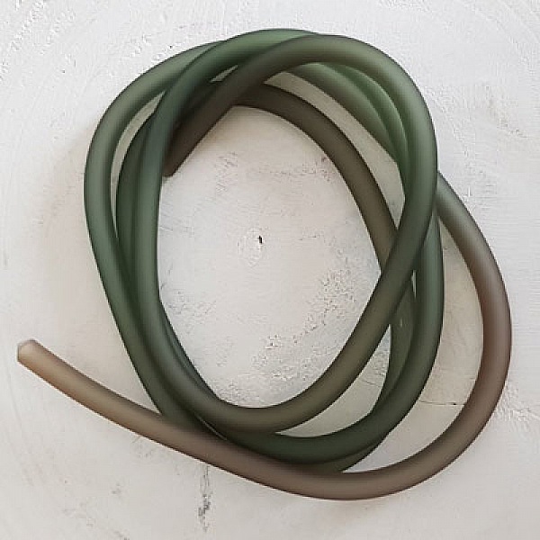 1 m&egrave;tre cordon Pvc Creux 6,5 mm Vert Kaki
