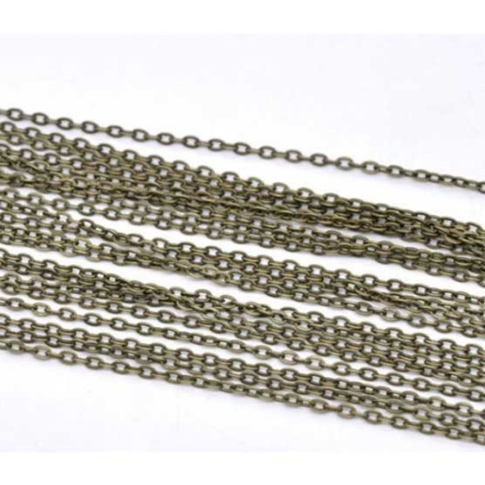 1 m&egrave;tre de chaine for&ccedil;at Bronze N&deg;05 3 x 2 mm