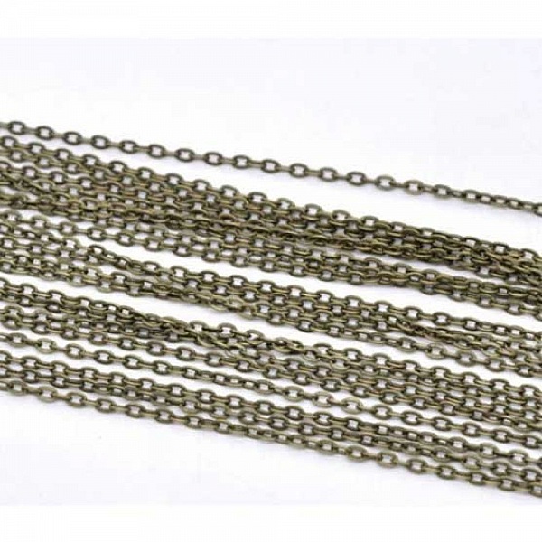 1 m&egrave;tre de chaine for&ccedil;at Bronze N&deg;05 3 x 2 mm