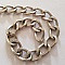 1 m&egrave;tre de chaine plate Argent mat N&deg;02 18 x 12 mm