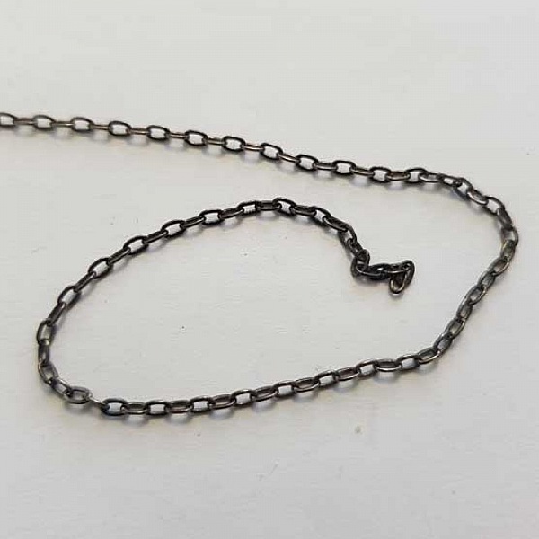 1 m&egrave;tre de chaine plate Anthracite N&deg;11 03 x 02 mm