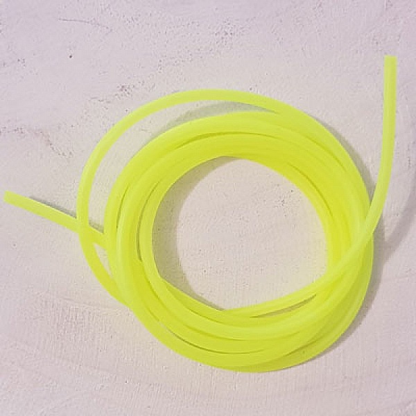 1 m&egrave;tre de cordon pvc creux de 2 mm Jaune Fluo.