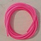 1 m&egrave;tre de cordon pvc creux de 2 mm Rose.