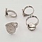 1 support bague cabochon de 11 x 14 mm Argent Vieilli
