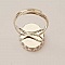 1 support bague cabochon de 13 x 18 mm Argent