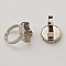 1 support bague cabochon de 18 mm Argent Vieilli N&deg;23