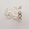 1 support bague cabochon de 20 mm Argent N&deg;22