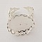 1 support bague cabochon de 20 mm Argent N&deg;22