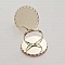 1 support bague cabochon de 25 mm Argent N&deg;21