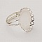 1 support bague cabochon de 20 mm Argent N&deg;21