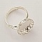 1 support bague cabochon de 20 mm Argent N&deg;21