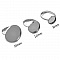 1 support bague plateau de 08 mm Argent Vieilli N&deg;10