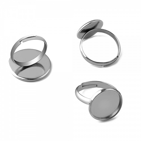 1 support bague plateau de 08 mm Argent Vieilli N&deg;10