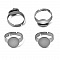 1 support bague plateau de 08 mm Argent N&deg;09