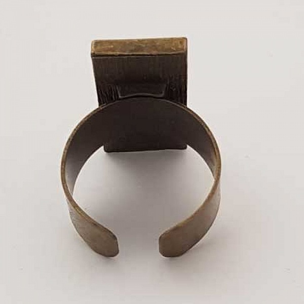 1 support bague rectangle de 25.8 x 10.7 mm Bronze N&deg;01