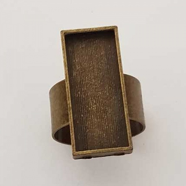 1 support bague rectangle de 25.8 x 10.7 mm Bronze N&deg;01